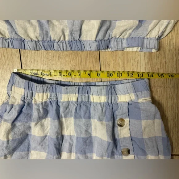 Madewell Linen Blend Michele Bubble Top & Side Button Midi Skirt - Picture 10 of 12